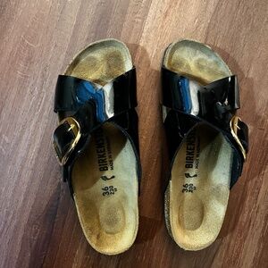 Birkenstock Siena Big Buckle Patent Leather Size 36
